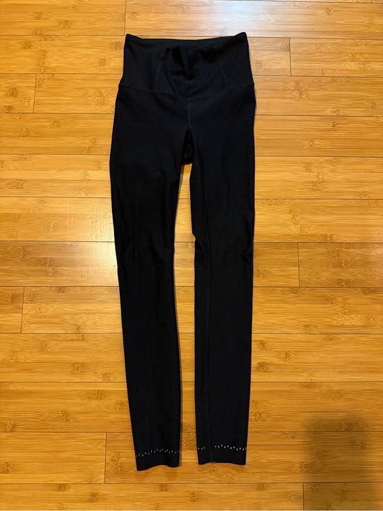 lululemon athletica Pants - Lululemon Black High-Waist Full-Length Leggings with small holes along hem